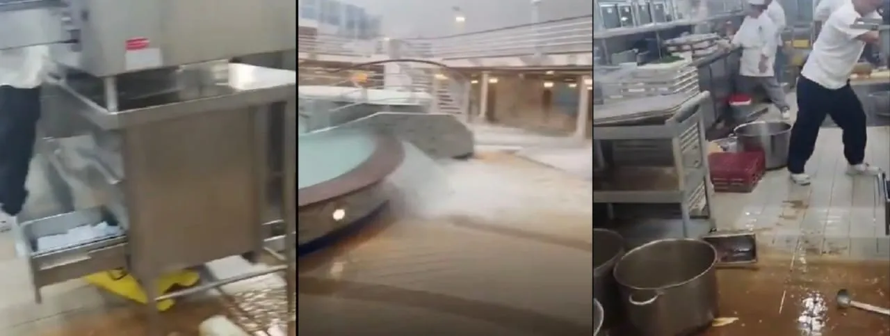 Momentos de terror: crucero se inclina peligrosamente por oleaje Momentos de terror: crucero se inclina peligrosamente por oleaje