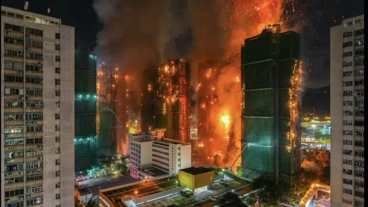 Incendio en Tai Po reaviva el debate sobre los andamios de bambú en Hong Kong Incendio en Tai Po reaviva el debate sobre los andamios de bambú en Hong Kong