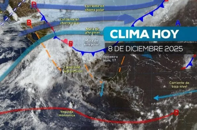 Frente frío 19 genera contraste climático en Sinaloa; Así el pronóstico hoy 8 de diciembre: SMN Frente frío 19 genera contraste climático en Sinaloa; Así el pronóstico hoy 8 de diciembre: SMN