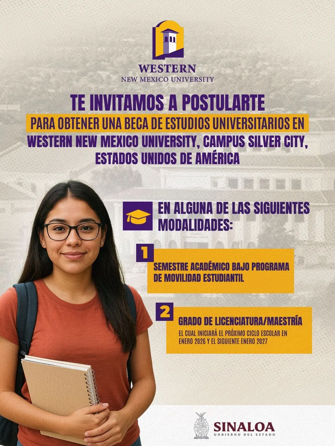Gobierno del Estado de Sinaloa impulsa la formación de las y los estudiantes sinaloenses con becas para estudiar en Estados Unidos Gobierno del Estado de Sinaloa impulsa la formación de las y los estudiantes sinaloenses con becas para estudiar en Estados Unidos