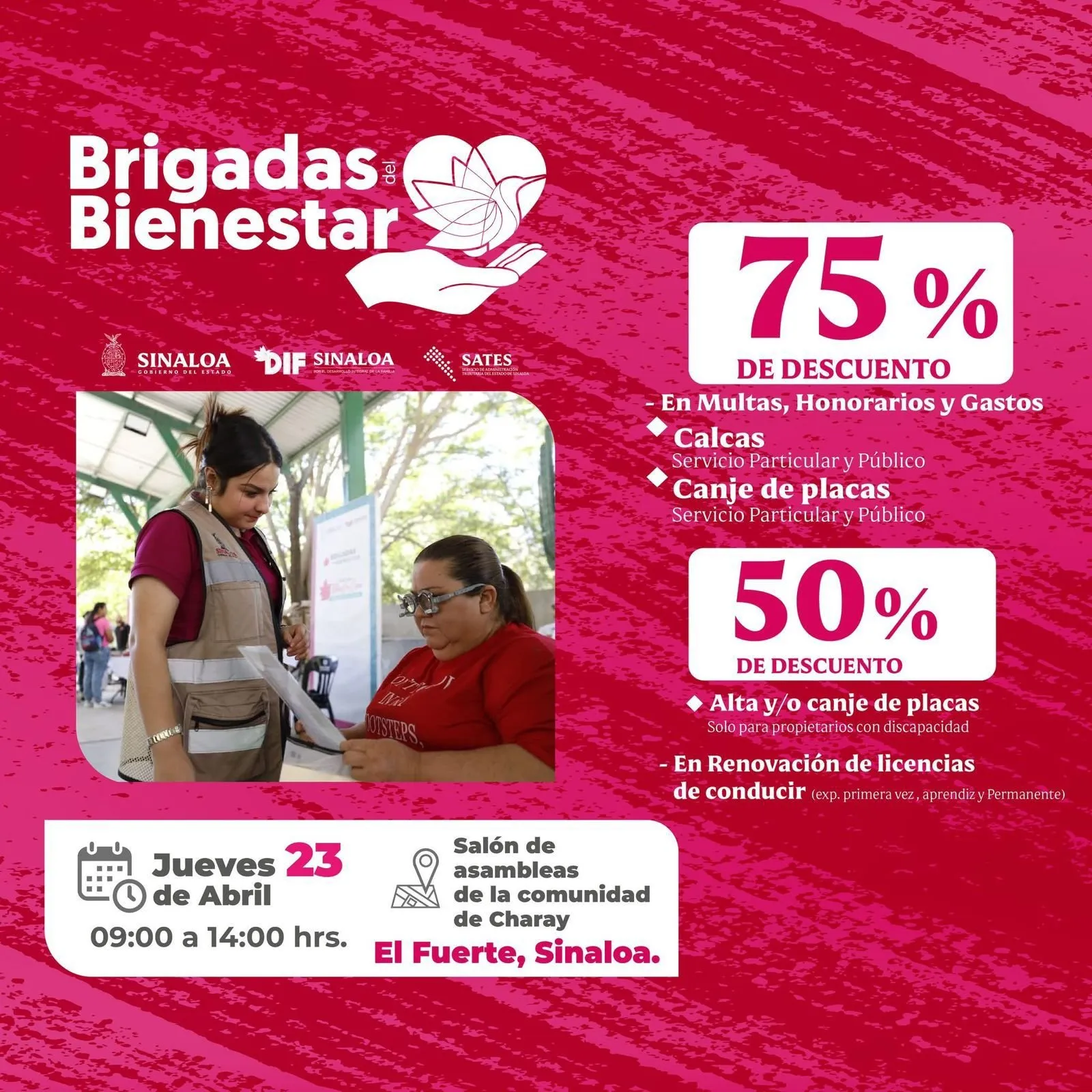 Llegan a El Fuerte los descuentos en Adeudos Vehiculares en la Brigada del Bienestar del DIF Llegan a El Fuerte los descuentos en Adeudos Vehiculares en la Brigada del Bienestar del DIF