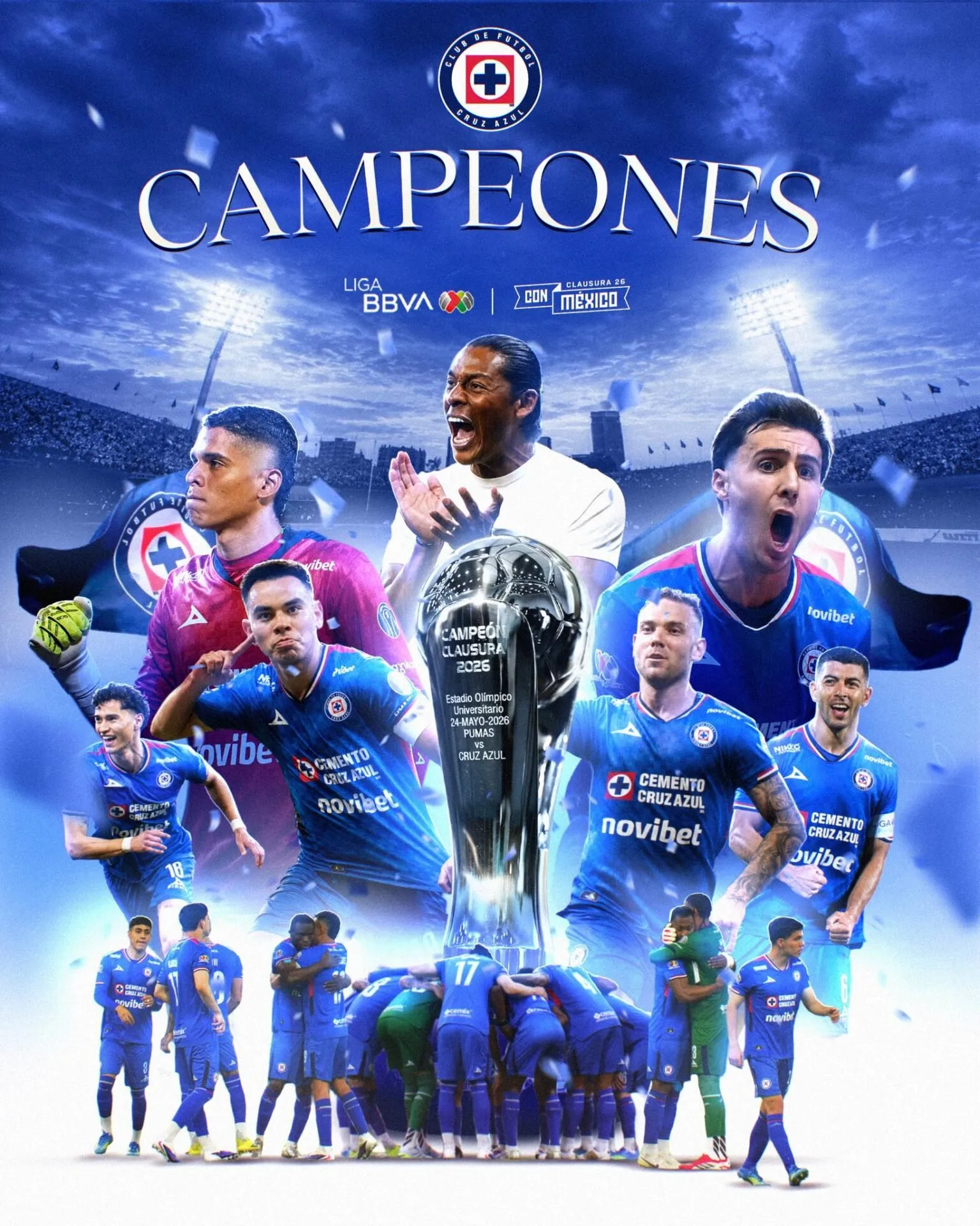 ¡La Décima es una realidad! Cruz Azul se corona campeón en Ciudad Universitaria ¡La Décima es una realidad! Cruz Azul se corona campeón en Ciudad Universitaria