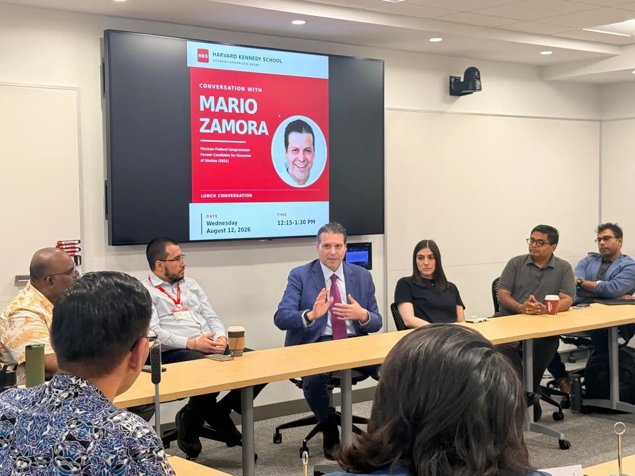 Mario Zamora lleva a Harvard Kennedy School el debate sobre cómo recuperar Sinaloa del Crimen organizado Mario Zamora lleva a Harvard Kennedy School el debate sobre cómo recuperar Sinaloa del Crimen organizado