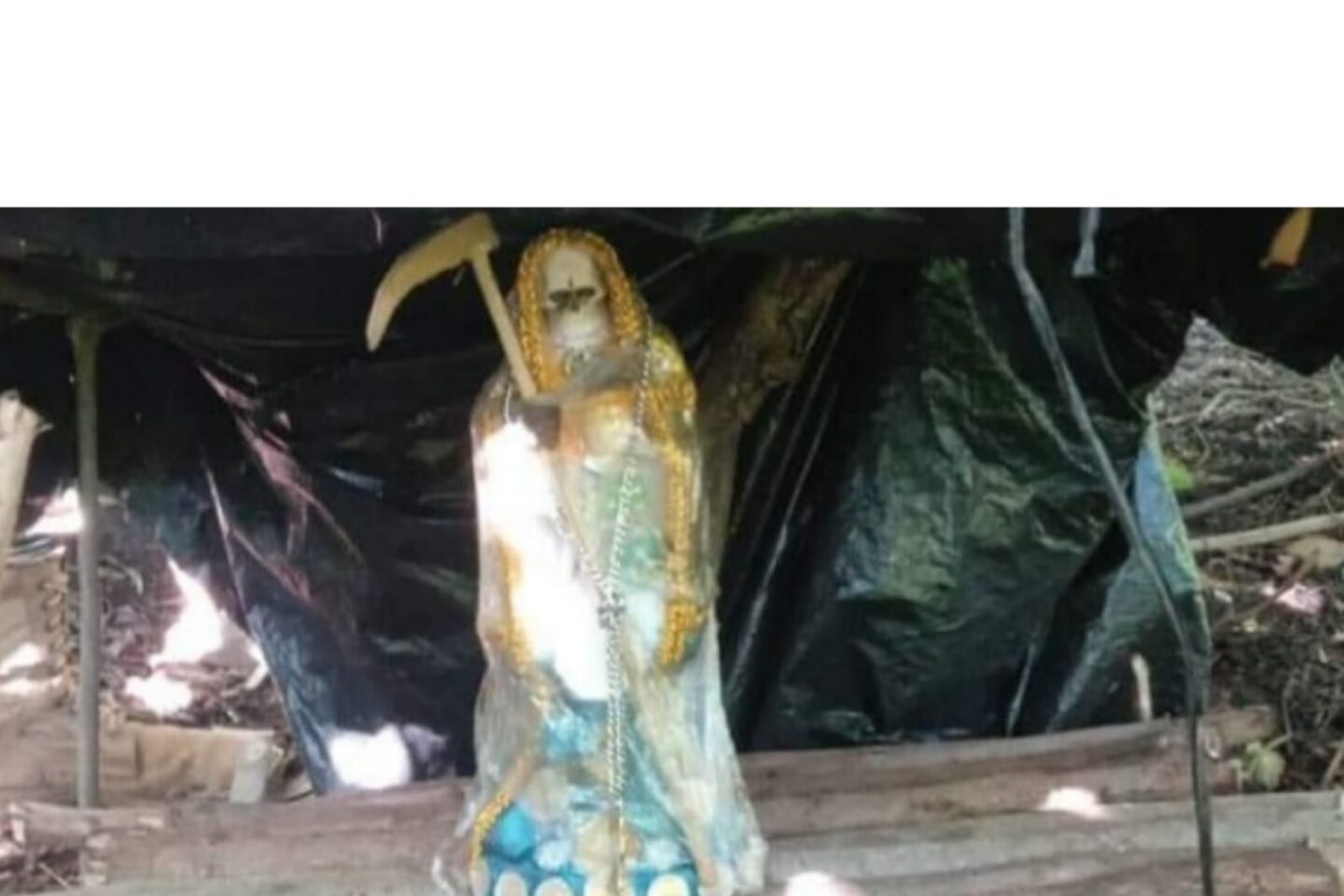 Desmantelan campamento de la Santa Muerte; Hay dos detenidos