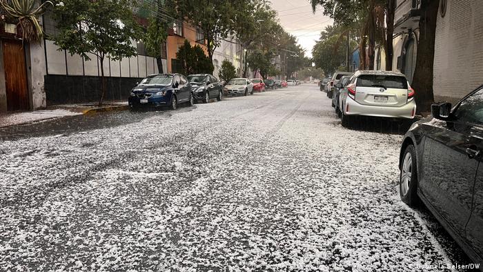 Cae fuerte granizada en la Ciudad de México y en varios estados de la república mexicana