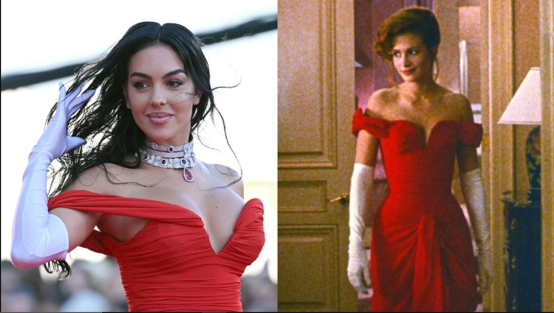 Georgina Rodríguez recrea uno de los outfits más icónicos de Julia Roberts en Pretty Woman