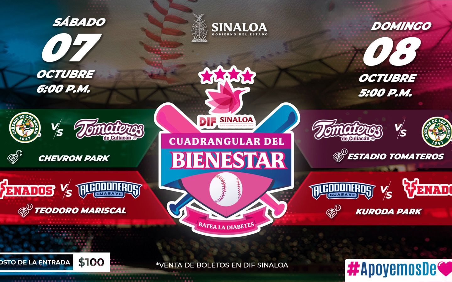 DIF Sinaloa invita al Cuadrangular del Bienestar