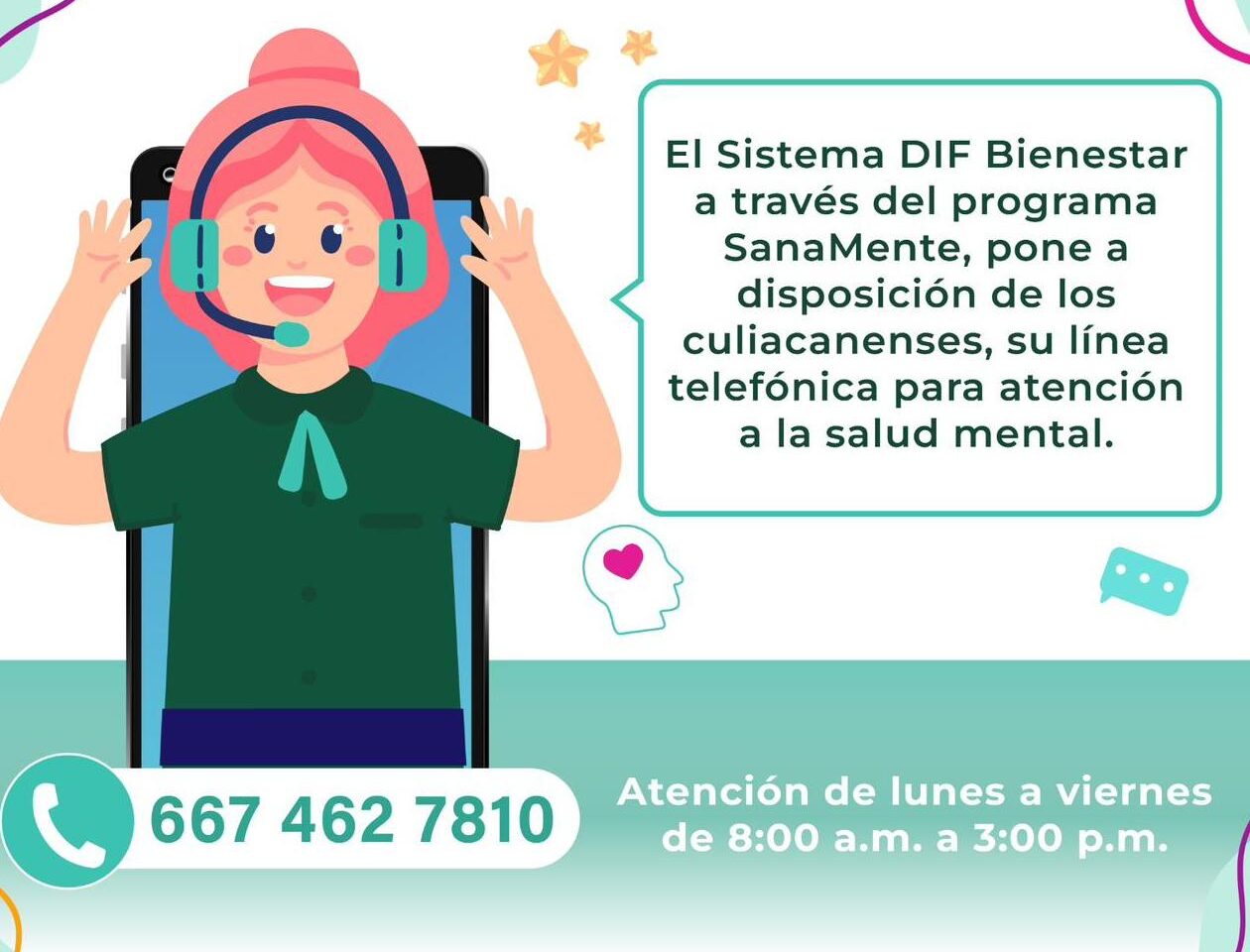 DIF Culiacán pone a disposición de la ciudadanía atención psicología gratuita vía telefónica