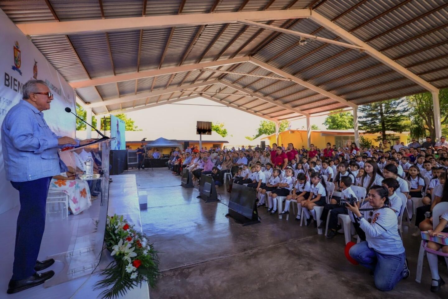 Rocha inicia construcción de Aula Digital en escuela rural de Sinaloa municipio