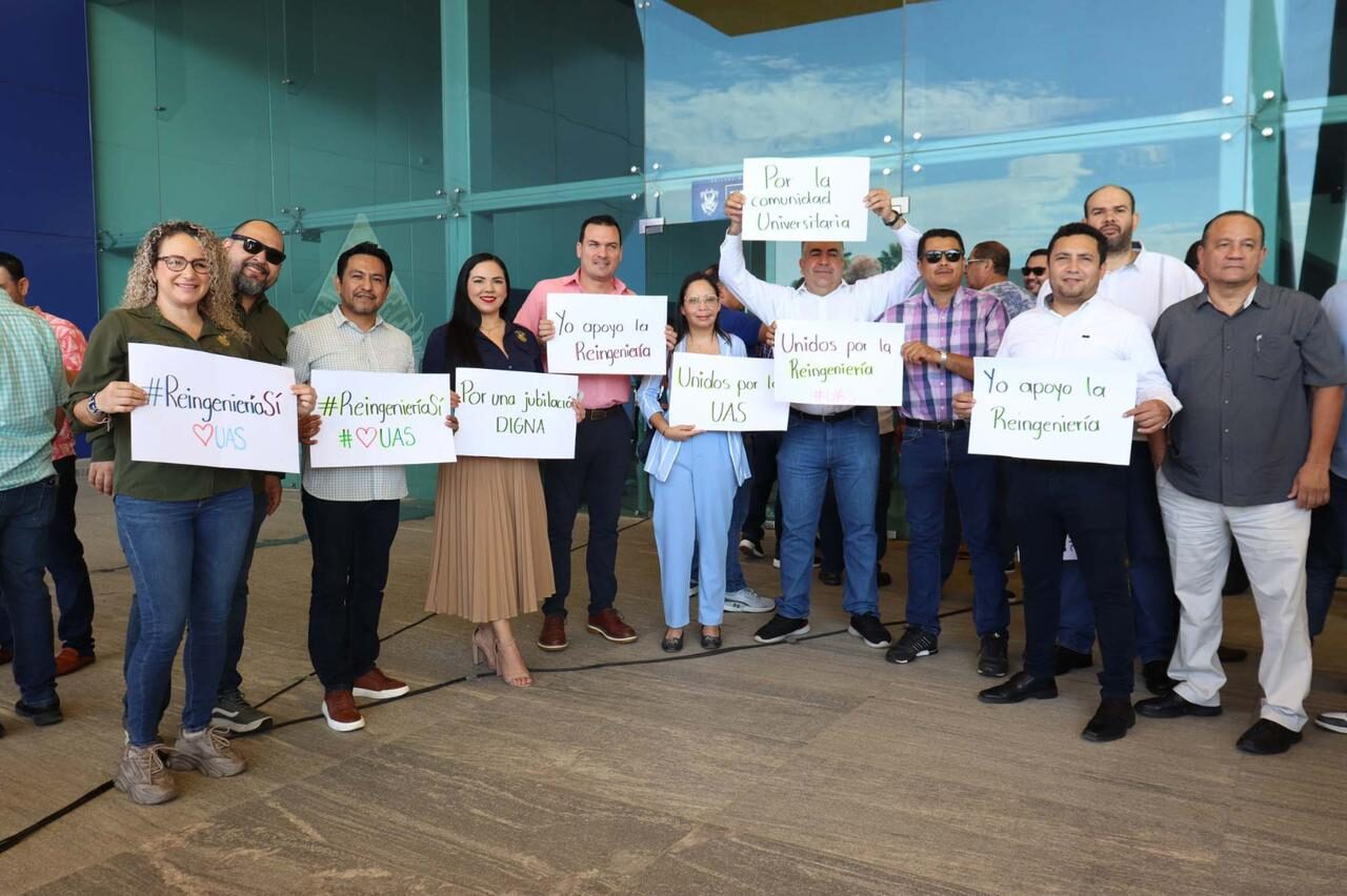 Personal del Campus Rafael Buelna Tenorio refrenda su apoyo a la Reingeniería Integral Universitaria, la cual asegura la estabilidad y el futuro de la UAS