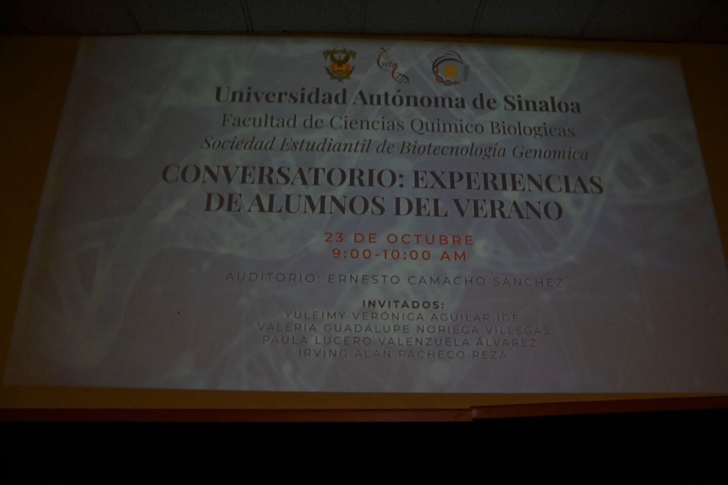 La Facultad de Ciencias Químico Biológicas de la UAS realiza conversatorio de experiencias de alumnos que realizaron Verano Científico