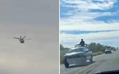 Despliegue militar en la Sierra de Choix: helicóptero y 18 camionetas artilladas en operativo