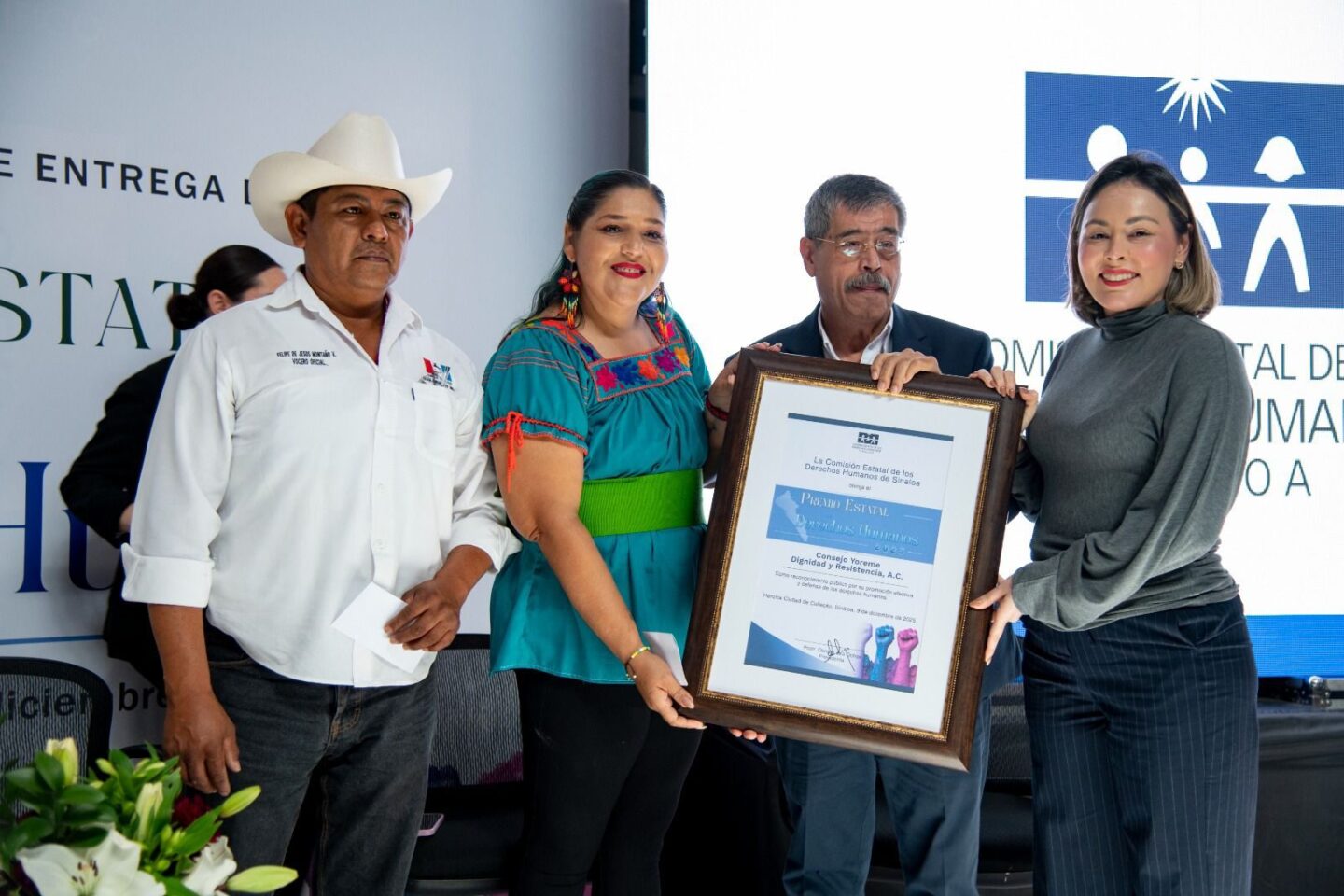 Promotora del respeto a las garantías, la UAS se suma al Premio Estatal de Derechos Humanos 2025 por su alta misión humanista, entregado al Consejo Yoreme de Dignidad y Resistencia