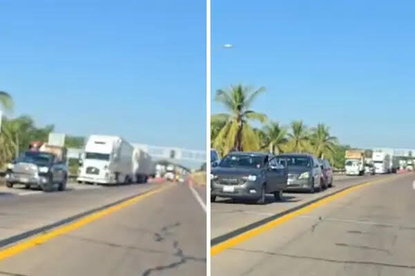 Tras casi 12 horas liberan la autopista Tepic-Mazatlán al retirar tráiler quemado