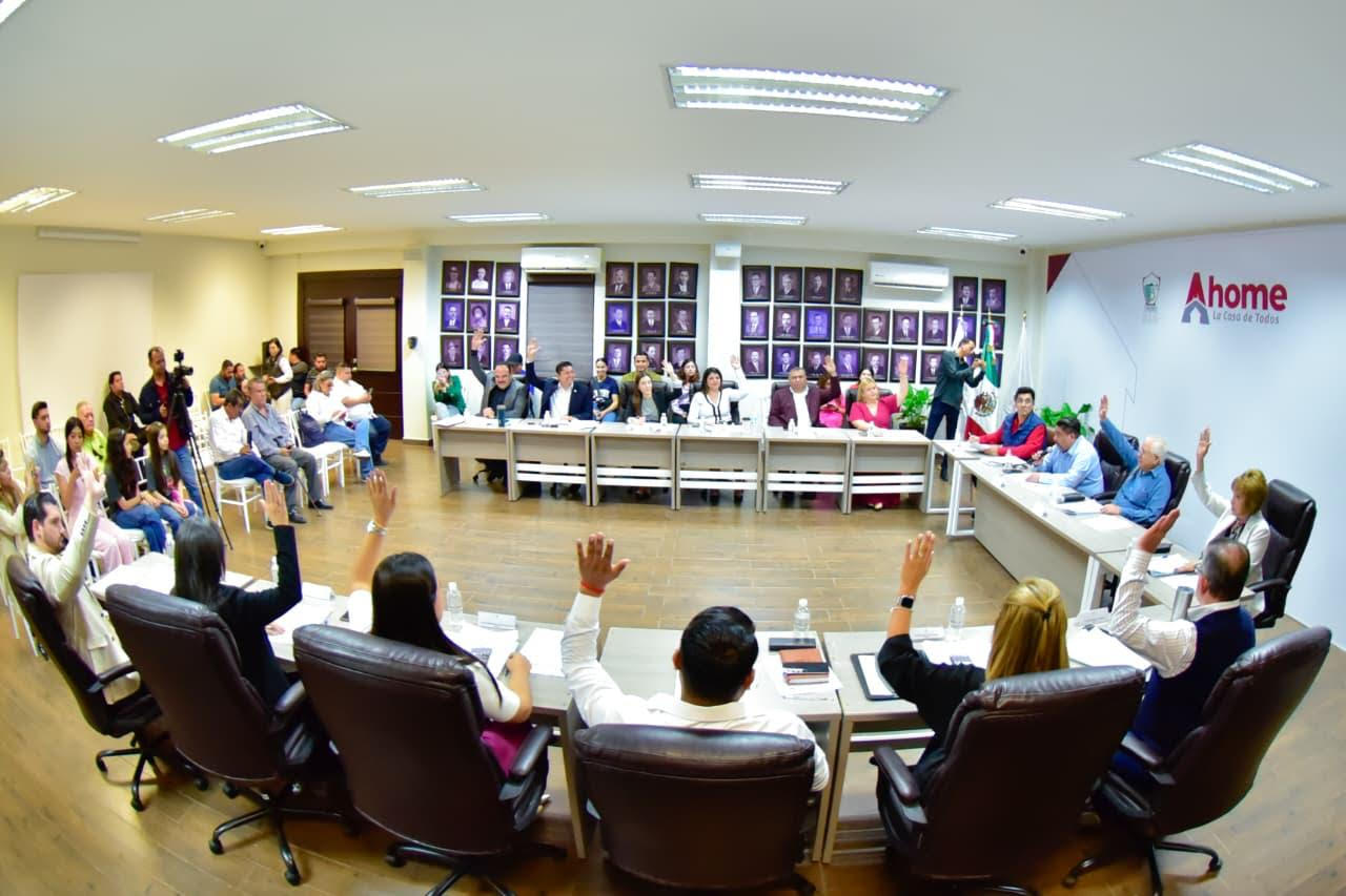 Cabildo de Ahome aprueba dictámenes sobre deporte, tarifas municipales y baja de bienes muebles