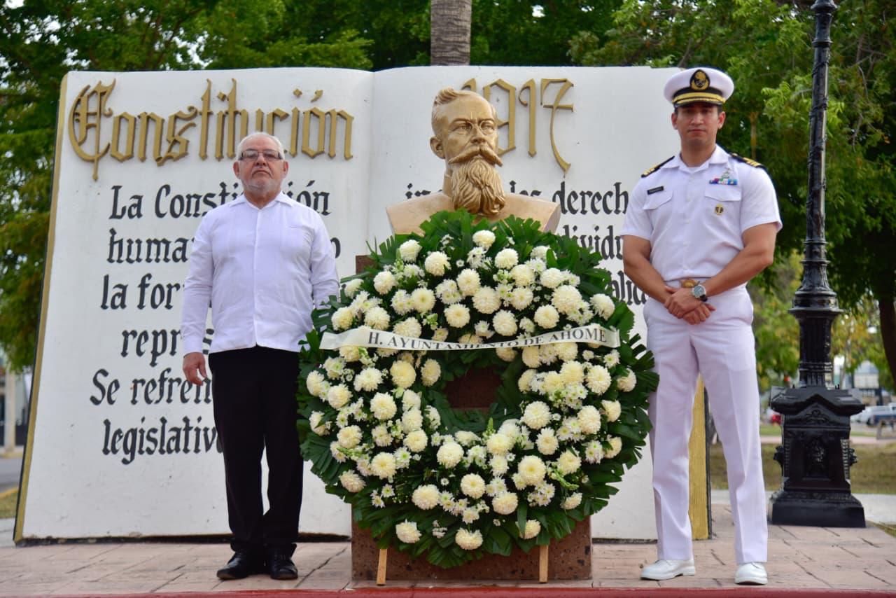 Autoridades y ciudadanos conmemoran el 109 aniversario de la Constitución Mexicana de 1917