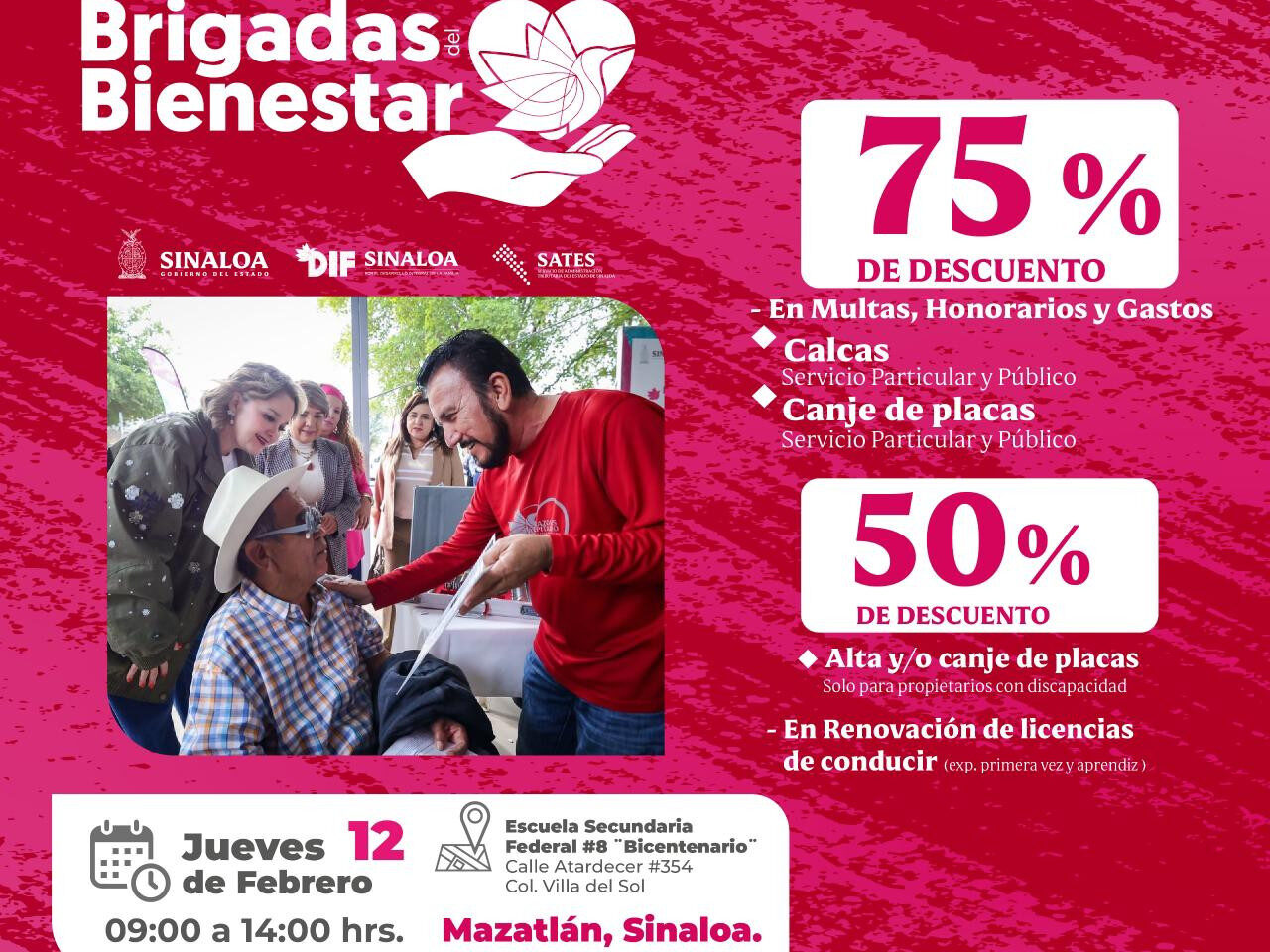 Aprovecha los descuentos en Adeudos Vehiculares en la Brigada del Bienestar del DIF en Mazatlán